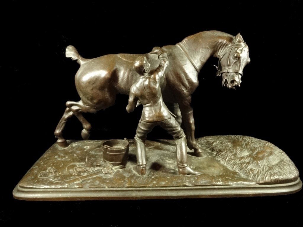ANTIQUE BRONZE SCULPTURE, BY ARTHUR MARIE GABRIEL COMTE (1 of 10)