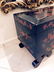 CHINESE BLACK AND RED LACQUER WOOD CHEST, PAINTED - 4