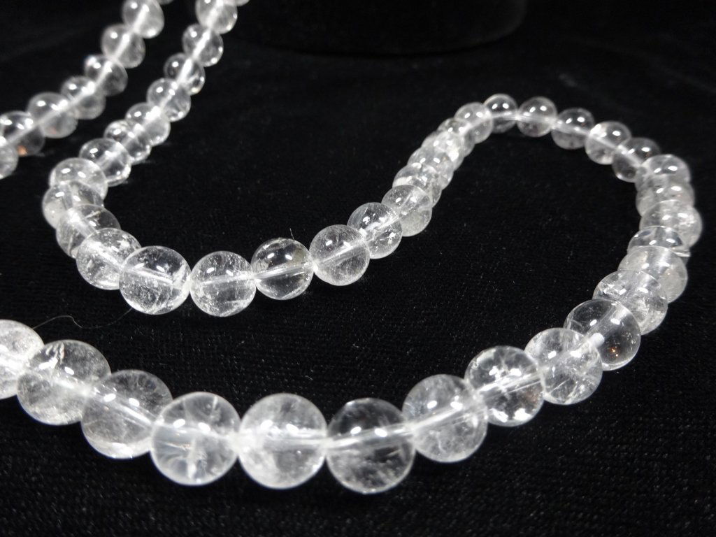ROCK CRYSTAL BEAD NECKLACE, APPROX 32"L (1 of 6)