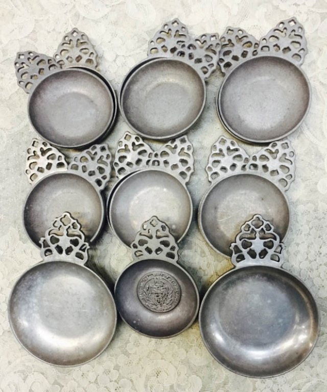 15 PC PEWTER COLLECTION, INCLUDES 12 MATCHING SMALL (1 of 3)