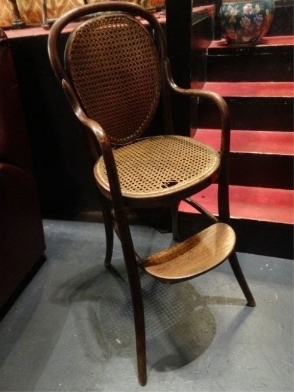 ANTIQUE JJ KOHN/THONET BENTWOOD BABY CHAIR WITH CANE (1 of 5)