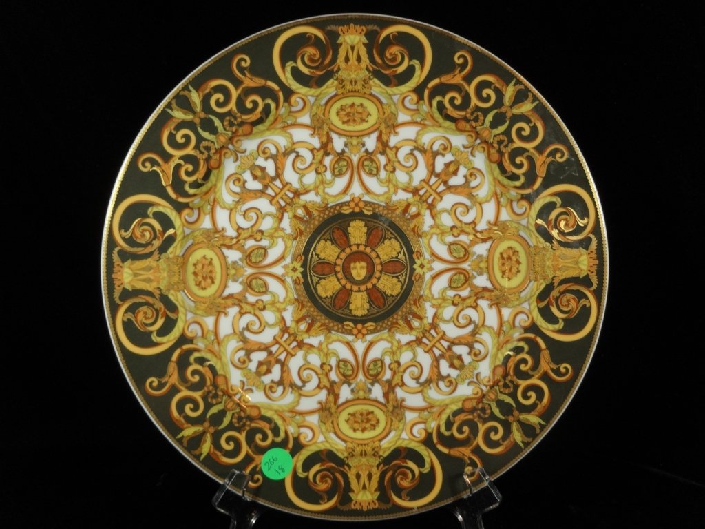 ROSENTHAL VERSACE "BAROCCO" PLATE, MEDUSA HEAD DESIGN, (1 of 5)