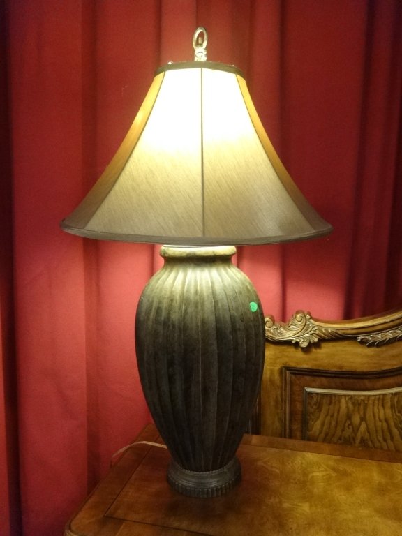 LARGE CERAMIC TABLE LAMP, URN FORM BASE, APPROX 30"H, (1 of 3)