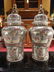PAIR LARGE CHINESE ROSE MEDALLION GINGER JARS WITH