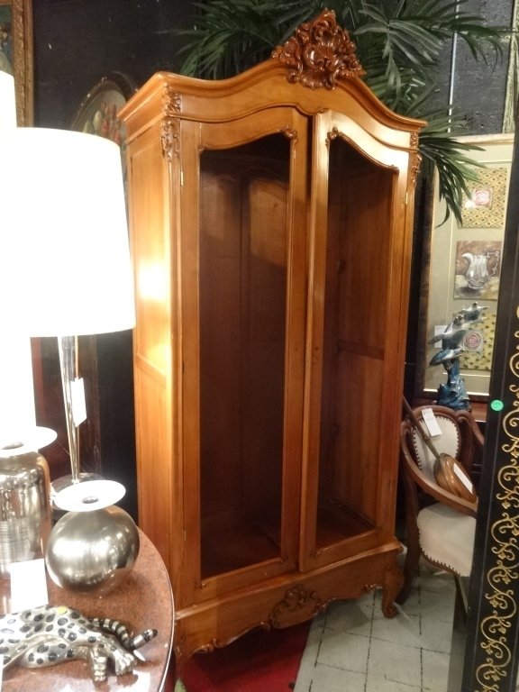 LOUIS XV STYLE ARMOIRE, 2 DOORS, DOES NOT HAVE MIRRORED (1 of 6)