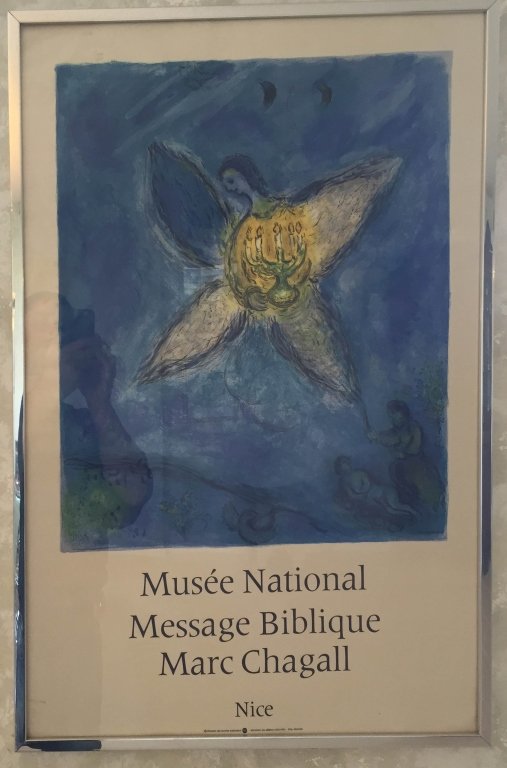 1970's VINTAGE CHAGALL EXHIBITION POSTER, FRAMED, (1 of 2)