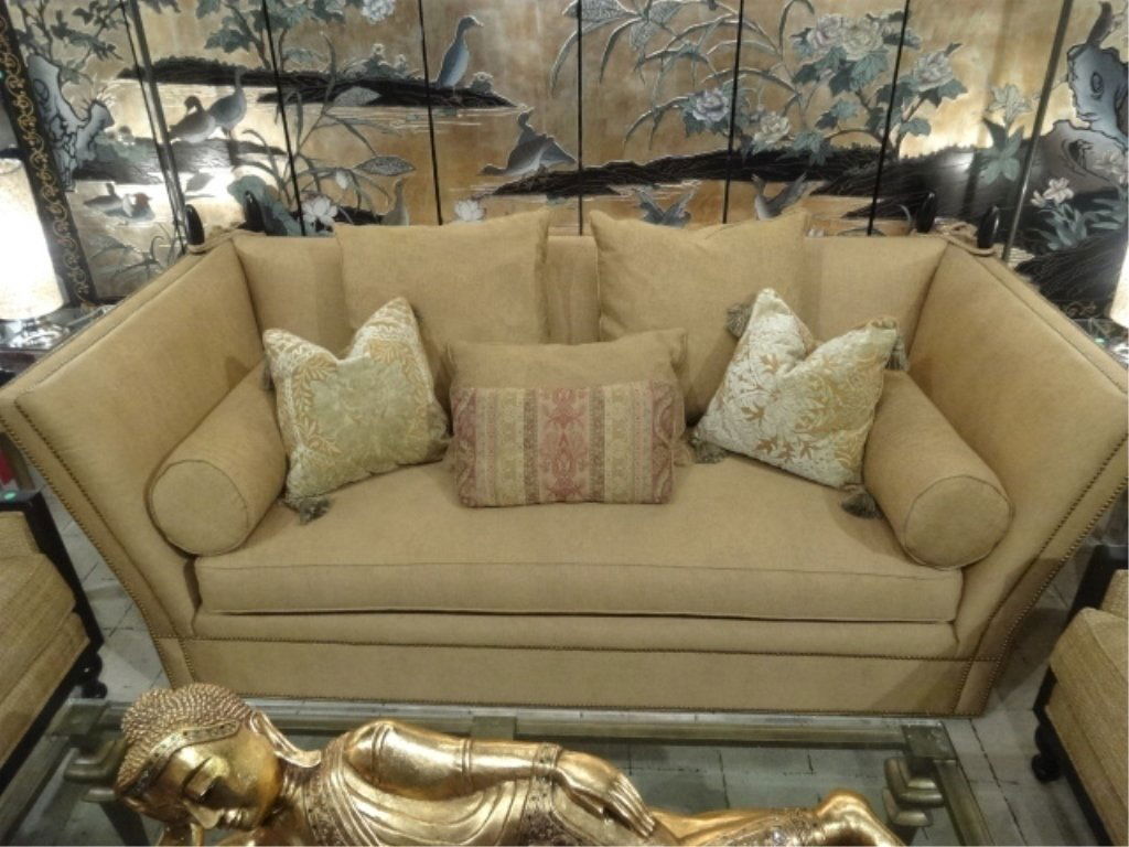 E.J. VICTOR SOUTHAMPTON SOFA, RATCHET BACK, GOLD (1 of 10)