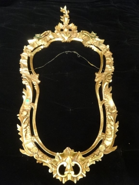 ROCOCO GOLD GILT WOOD MIRROR FRAME, APPROX 3' X 2'. (1 of 6)