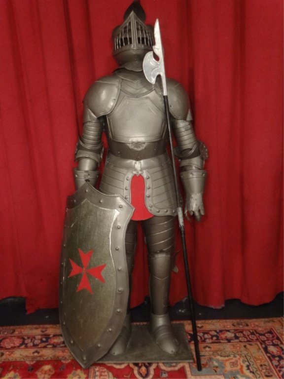 LIFESIZE REPLICA METAL KNIGHT'S ARMOR BAR CABINET, (1 of 9)