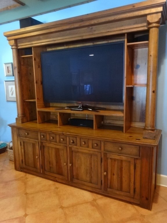 RALPH LAUREN BROMLEY SOLID PINE BOOK CASE/HUTCH, OPEN (1 of 6)