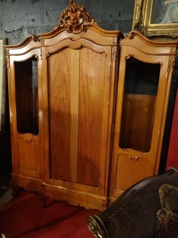LOUIS XV STYLE ARMOIRE, 4 DOORS, DOES NOT HAVE MIRRORED (1 of 5)