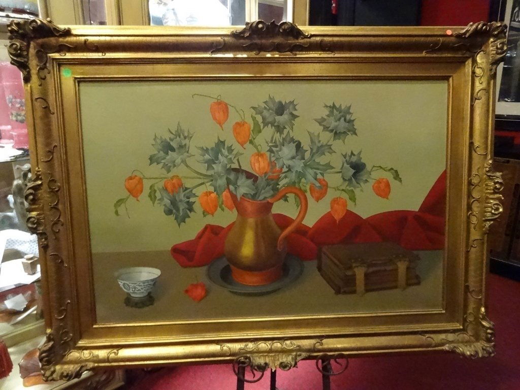 JOAN V. GHENT OIL ON CANVAS PAINTING, STILL LIFE OF (1 of 7)