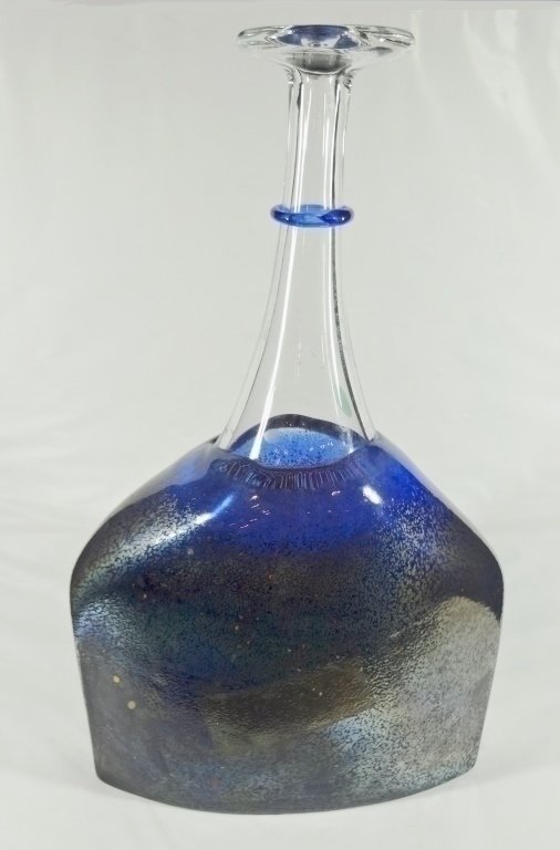KOSTA BODA SATELLITE VASE, BY VALLIEN, #89254, SIGNED,: KOSTA BODA SATELLITE VASE, BY VALLIEN, #89254, SIGNED, APPROX 16.5"H, SKU119.04