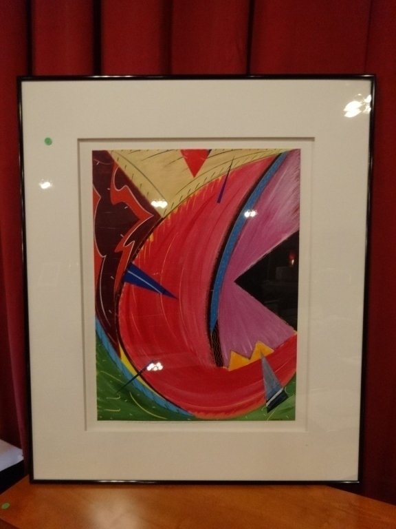 LARGE GEOFFREY LARDIERE ORIGINAL PAINTING, GRAPHIC (1 of 7)