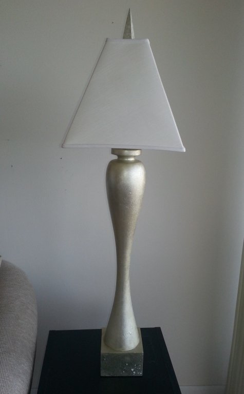 LARGE MODERN DESIGN TABLE LAMP, GOLD FINISH, APPROX (1 of 1)