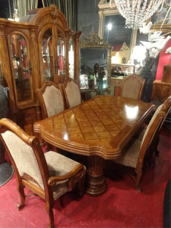 AICO DINING TABLE WITH 6 CHAIRS (2 ARMCHAIRS AND 4 SIDE (1 of 9)