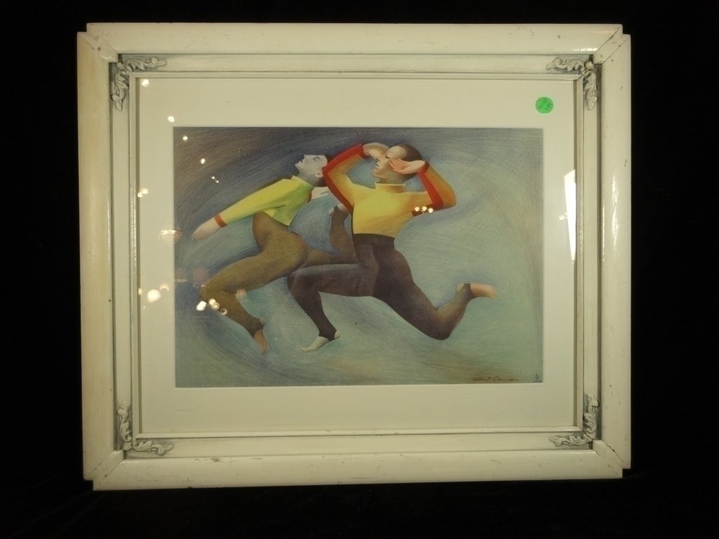 ALBERT CARMAN LITHOGRAPH, DANCERS, APPROX 20" X 24" (1 of 5)