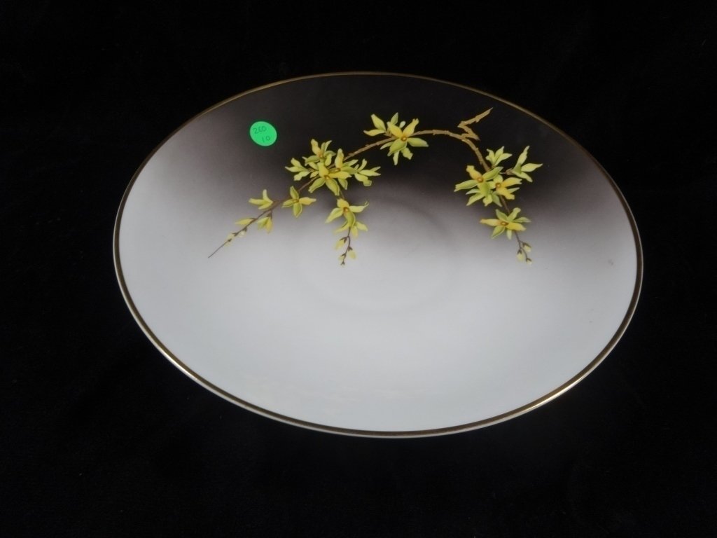 CHIEMSEE HANDPAINTED BOWL, YELLOW FORSYTHIA DESIGN, H & (1 of 4)