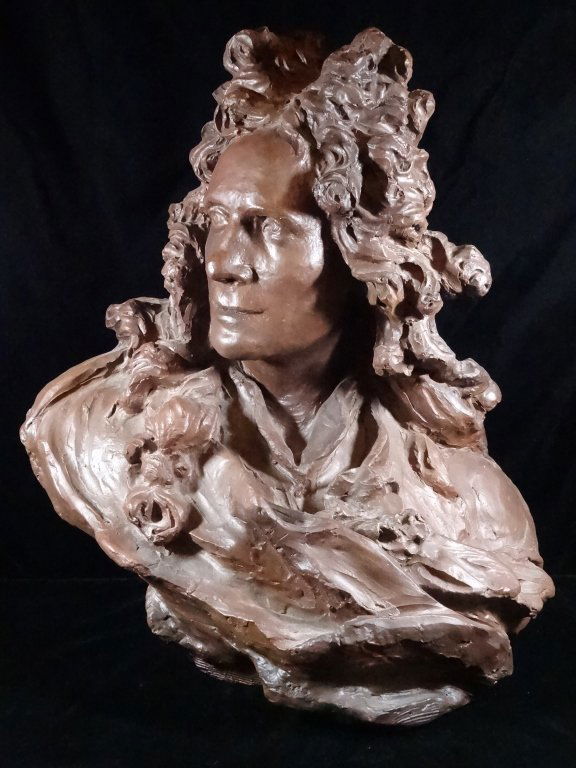 LARGE CLASSICAL BUST, TERRACOTTA, APPROX 91" X 20.5" (1 of 8)