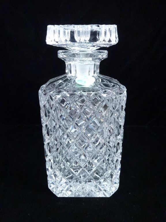 CESKCI CRYSTAL DECANTER, APPROX 8" X 4": CESKCI CRYSTAL DECANTER, APPROX 8" X 4"