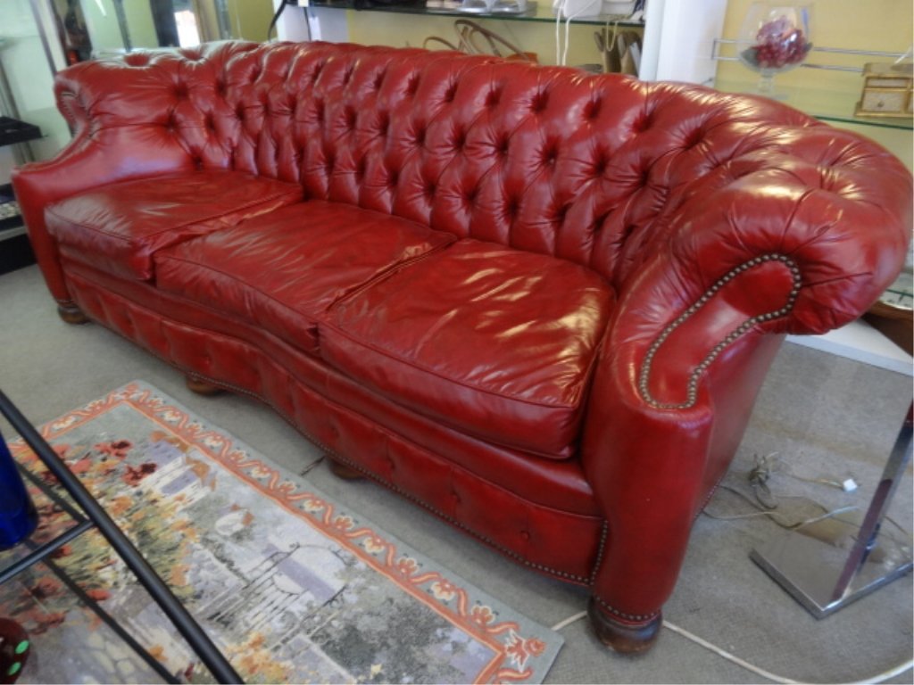 Chesterfield Style Leather Sofa By Old Hickory Tannery Nov 10