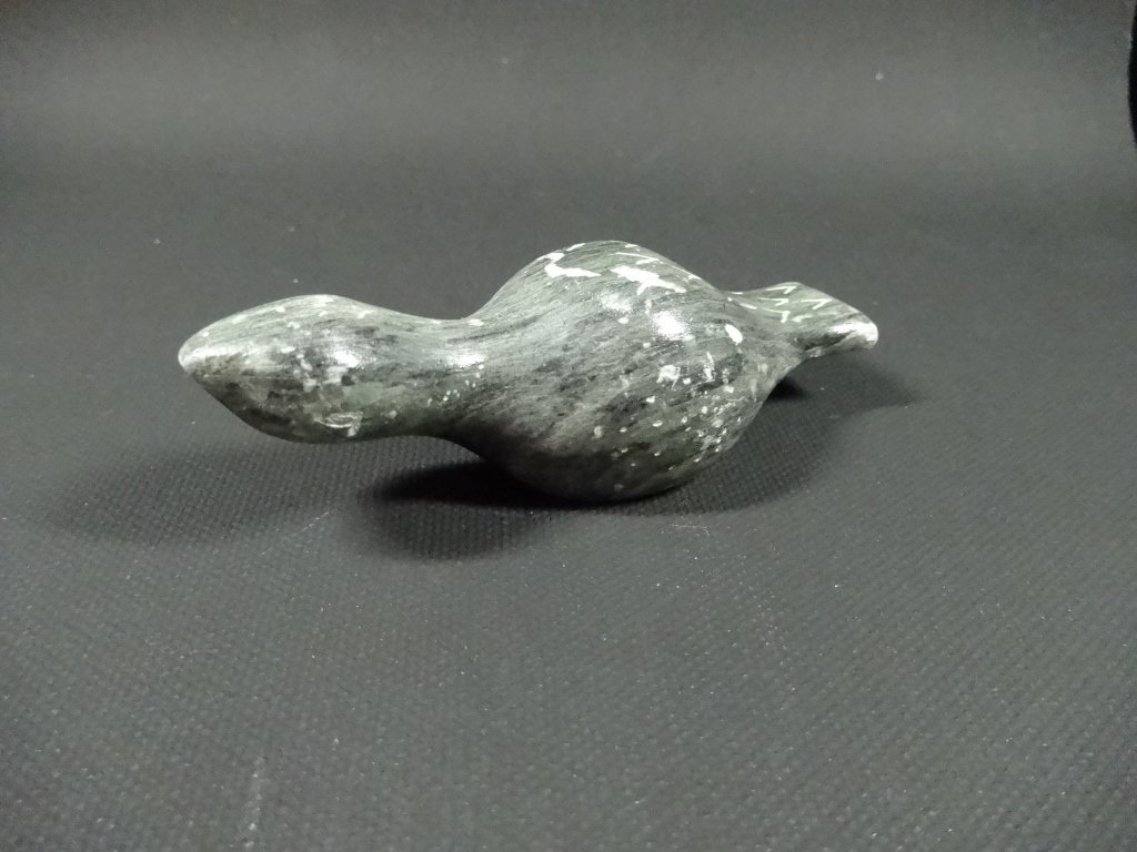 INUIT (CANADIAN ESKIMO) CARVED SOAPSTONE SEAL, SIGNED (1 of 4)