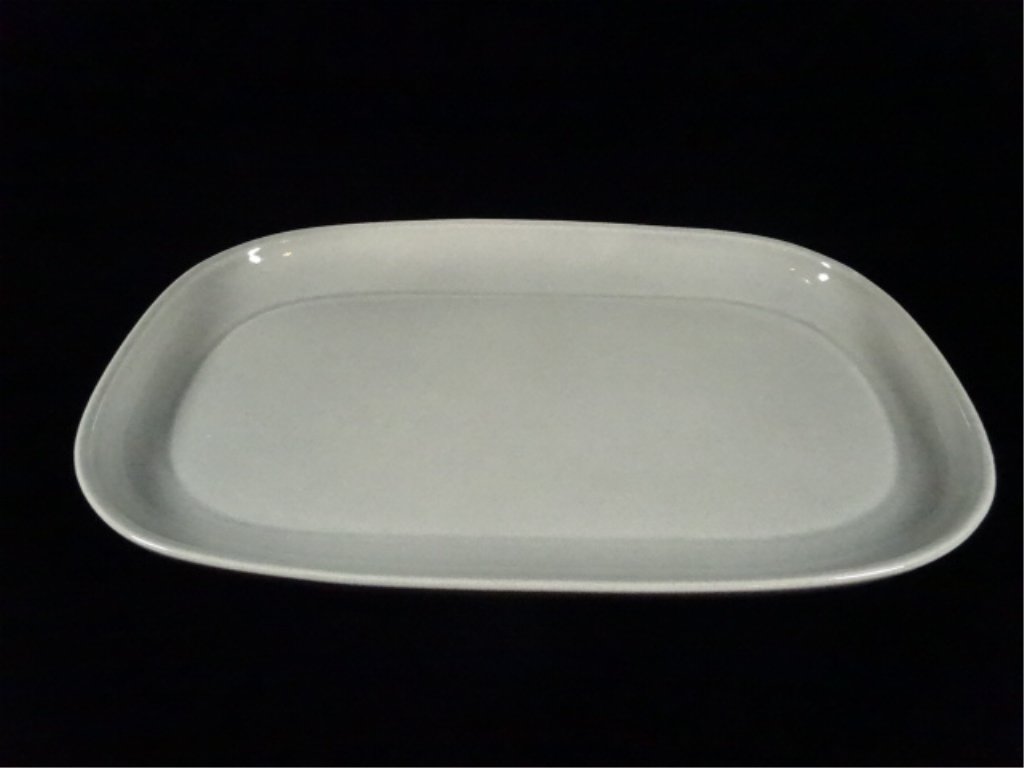 RUSSEL WRIGHT PLATTER, GRAY, APPROX 13.5" X 9", (1 of 3)