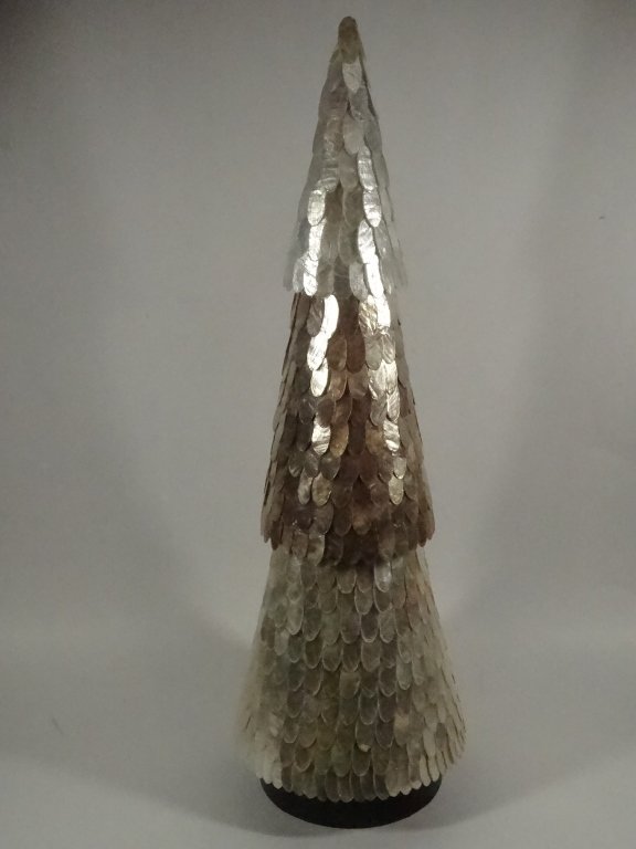 TABLETOP CHRISTMAS TREE, TIERED SHELL DESIGN, APPROX (1 of 4)
