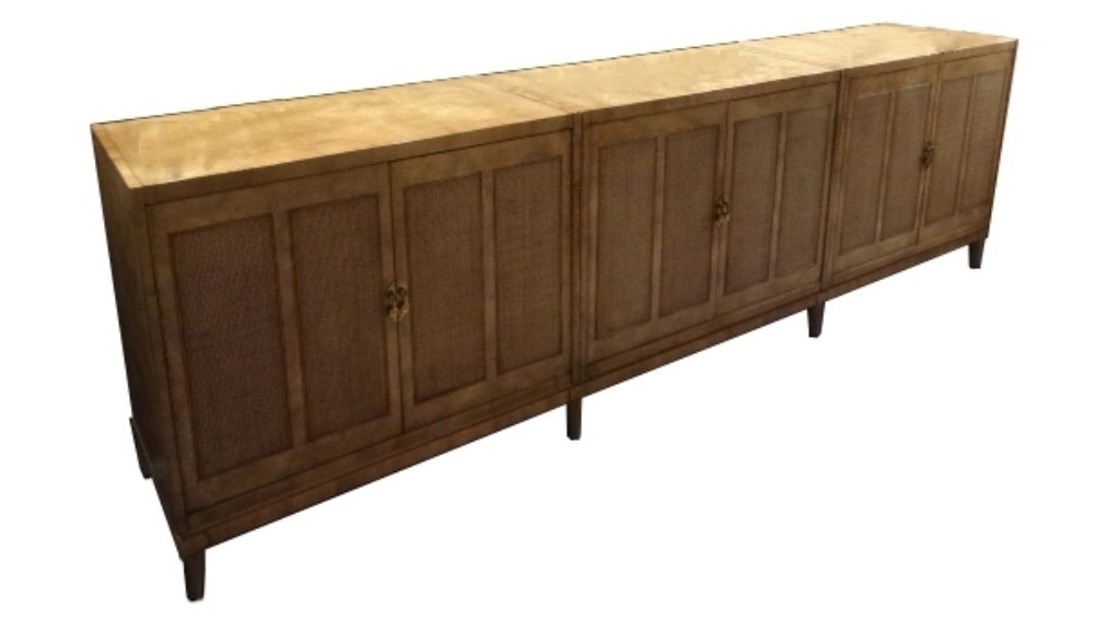 MID CENTURY MASTERCRAFT CREDENZA, ASIAN INSPIRED WITH (1 of 10)