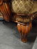 PAIR CARVED WOOD ARMCHAIRS, UPHOLSTERED IN GREEN - 5