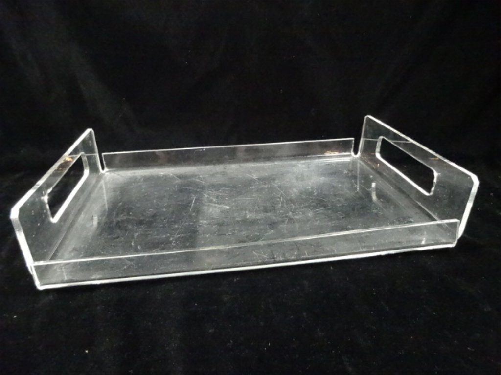 LUCITE / ACRYLIC SERVING TRAY, APPROX 15.5" X 10" (1 of 4)