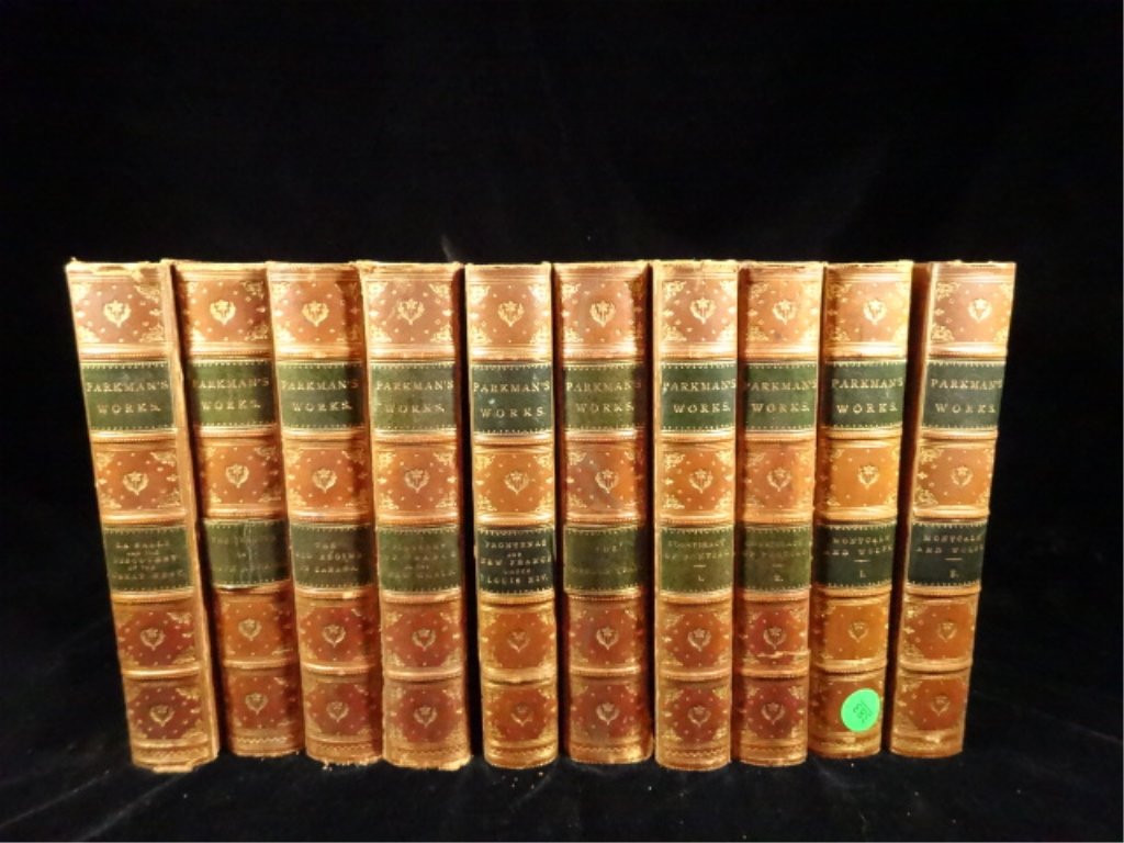 10 PC BOOKS - PARKMAN'S WORK, HISTORICAL NARRATIVES OF (1 of 10)