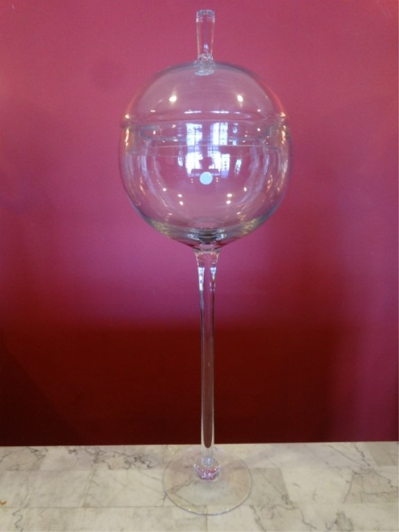 LARGE GLASS APOTHECARY JAR WITH LID, 24"H, SKU381.08 (1 of 4)