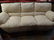 3 PC LEATHER SOFA, CHAIR, AND OTTOMAN, OFF WHITE - 2