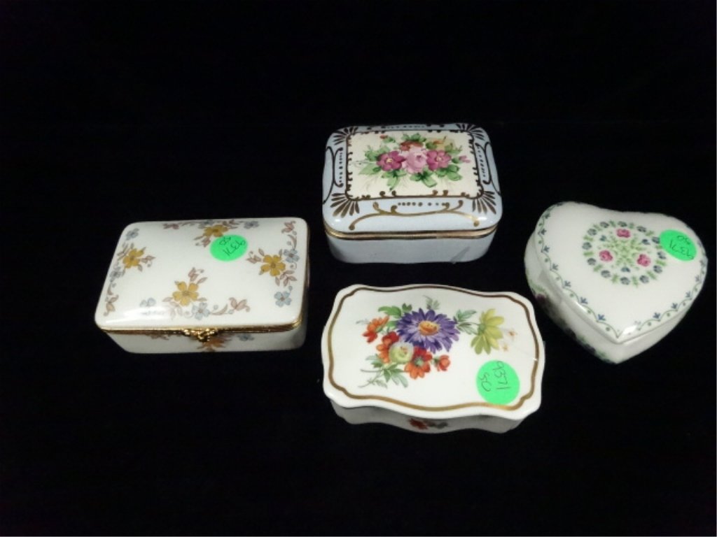 4 PC TRINKET BOXES, INCLUDES ONE RICHARD GINORI AND (1 of 7)