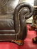 4 PC LEATHER SOFA, 2 CHAIRS & OTTOMAN, DARK BROWN - 4