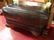 4 PC LEATHER SOFA, 2 CHAIRS & OTTOMAN, DARK BROWN - 7