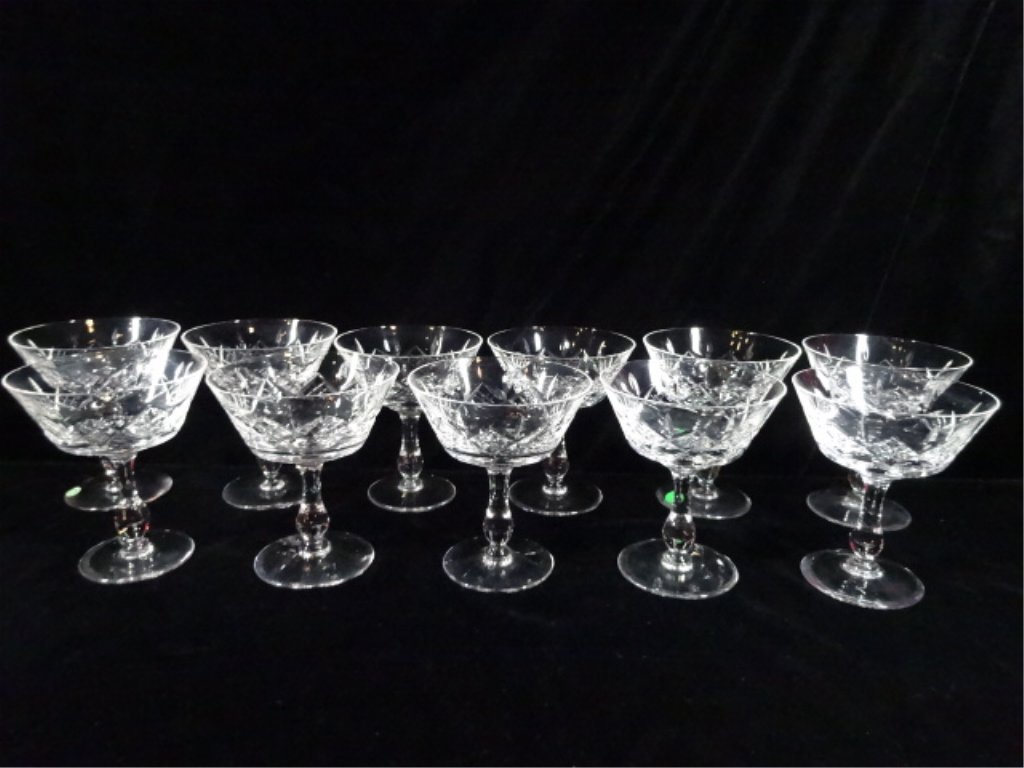 8 PC SPODE CRYSTAL WINE GLASSES, APPROX 6.5"H: 8 PC SPODE CRYSTAL WINE GLASSES, APPROX 6.5"H