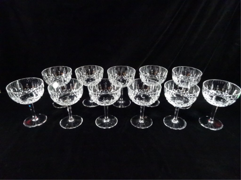 11 PC SPODE CRYSTAL WINE GLASSES, APPROX 5.5"H: 11 PC SPODE CRYSTAL WINE GLASSES, APPROX 5.5"H