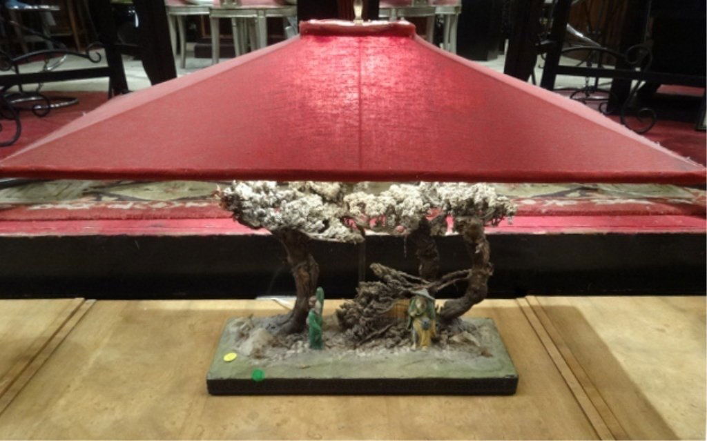 MID CENTURY ASIAN LAMP, CIRCA 1950's/60's, CERAMIC (1 of 6)