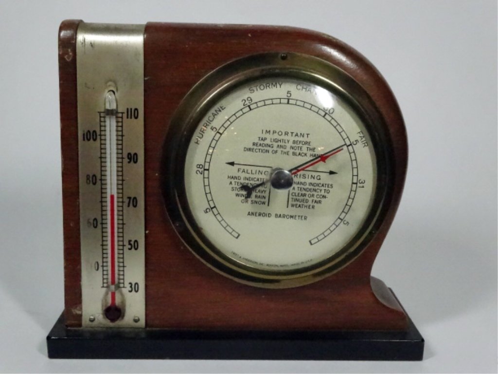 VINTAGE SWIFT & ANDERSON ANEROID BAROMETER & (1 of 8)