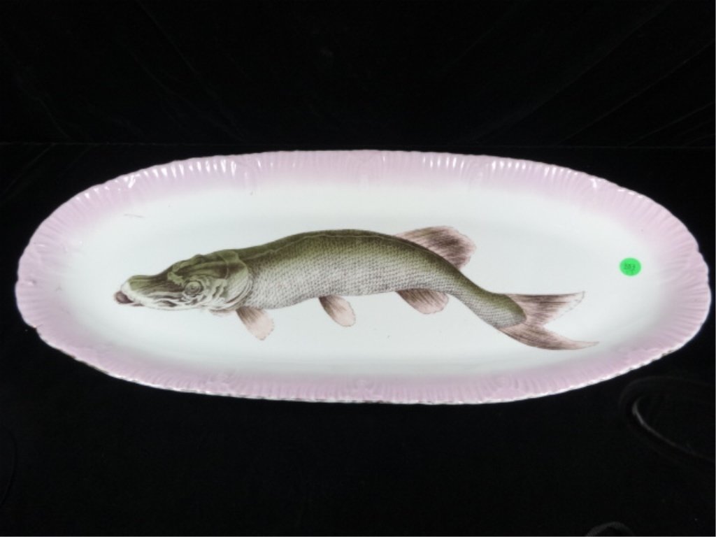 HUGE PORCELAIN FISH PLATTER, PIKE DESIGN, APPROX 25" X (1 of 7)