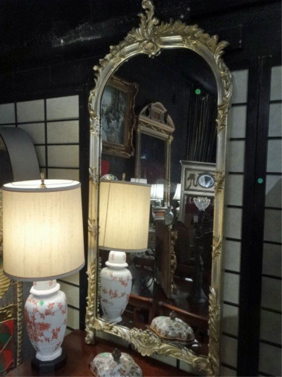 LARGE LOUIS XV STYLE GILT WOOD MIRROR, APPROX 5.5'H X (1 of 5)