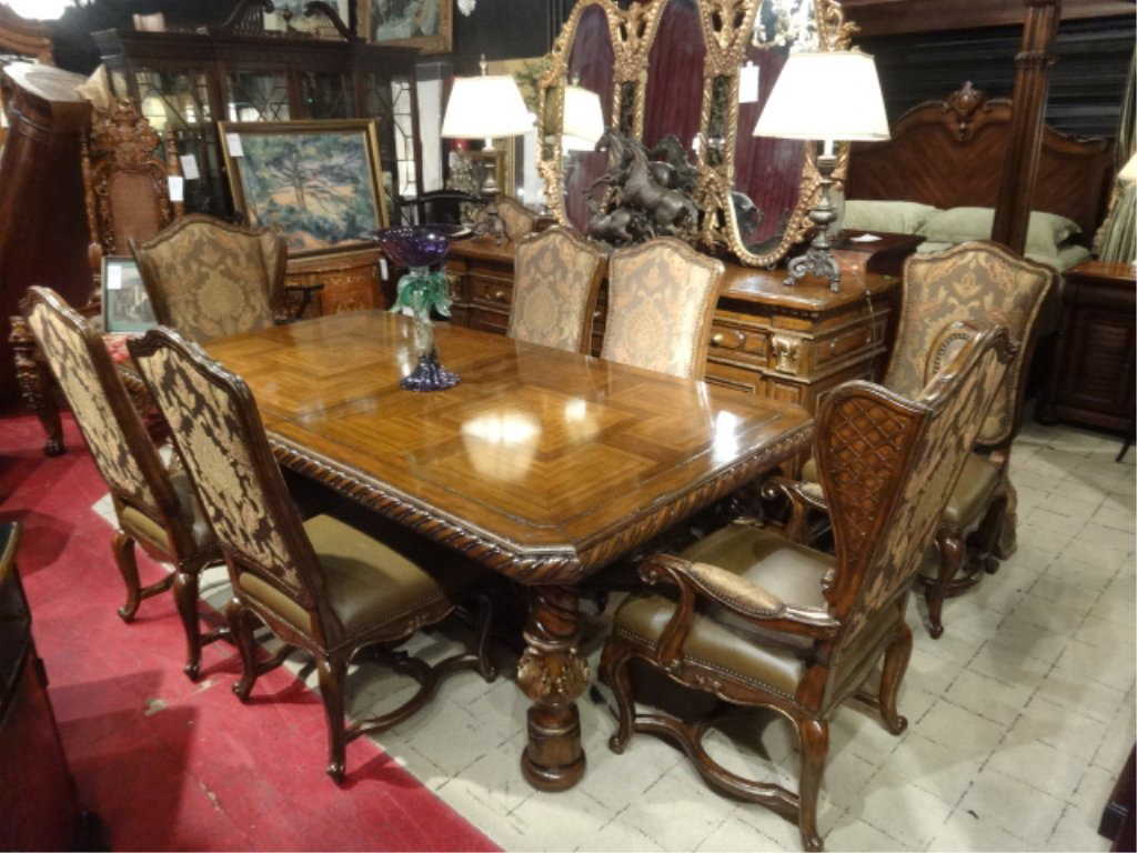 Marge Carson Segovia Dining Table With 8 Chairs 2