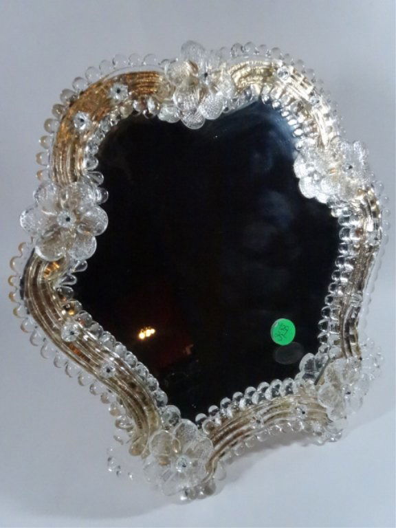 VENETIAN GLASS FRAME MIRROR, WITH FRATELLI TOSI MURANO (1 of 10)