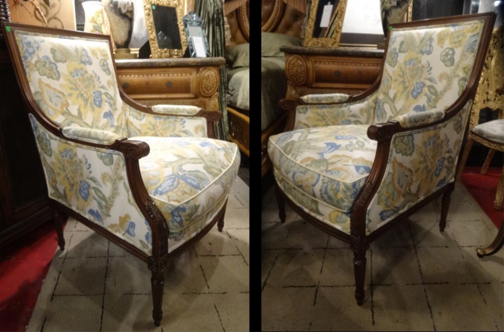PAIR LILLIAN AUGUST HICKORY WHITE EXETER ARMCHAIRS, (1 of 10)