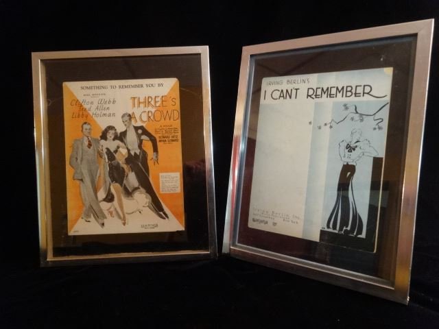 2 FRAMED 1930's SHEET MUSIC ADVERTISING PRINTS, EACH (1 of 7)