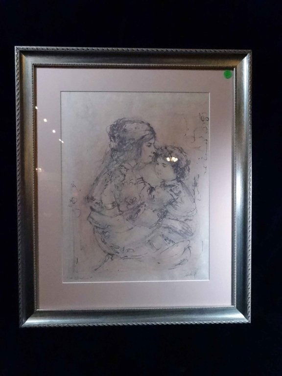 EDNA HIBEL LIMITED EDITION LITHOGRAPH, MOTHER & CHILD, (1 of 6)
