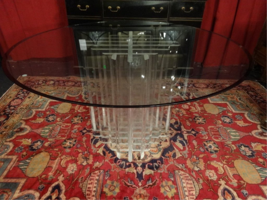 MID CENTURY MODERN LUCITE DINING TABLE, MULTIPLE (1 of 8)