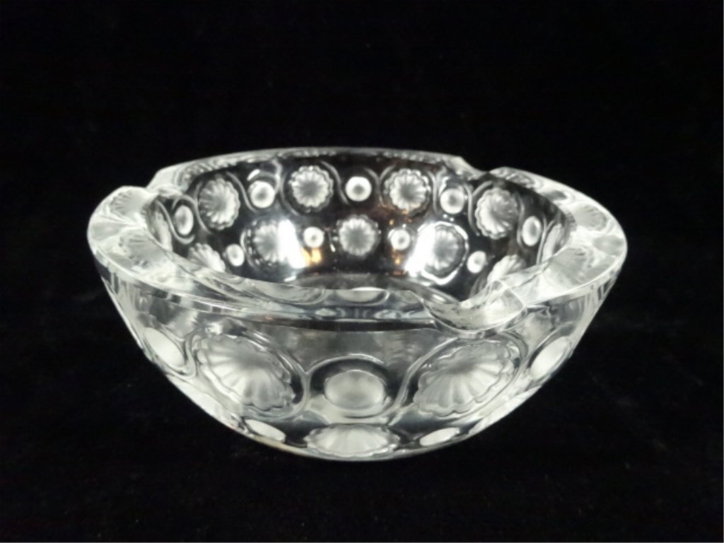 LALIQUE CRYSTAL ASHTRAY, APPROX 5.25" DIAMETER, (1 of 6)